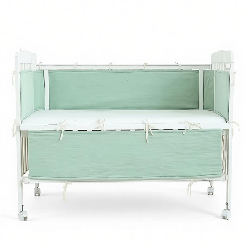 2 Pieces Baby Crib Rail Guard with Non-Padding Soft Edge Fence for Anti-Collision