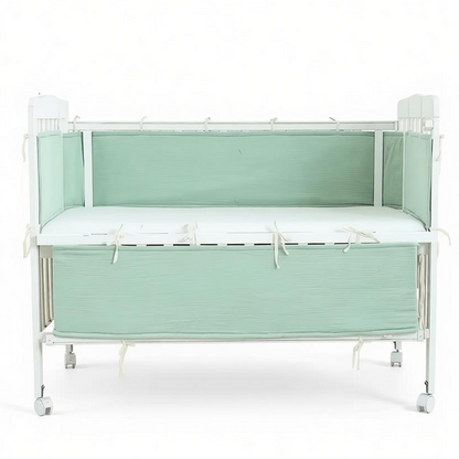 2 Pieces Baby Crib Rail Guard with Non-Padding Soft Edge Fence for Anti-Collision
