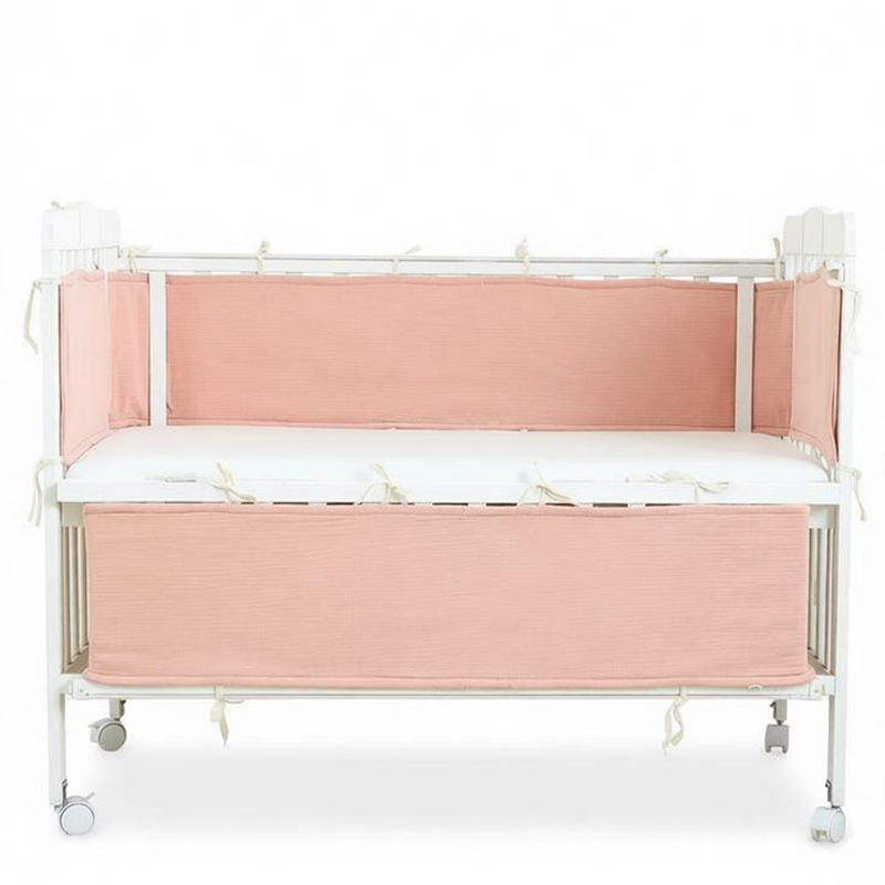 2 Pieces Baby Crib Rail Guard with Non-Padding Soft Edge Fence for Anti-Collision