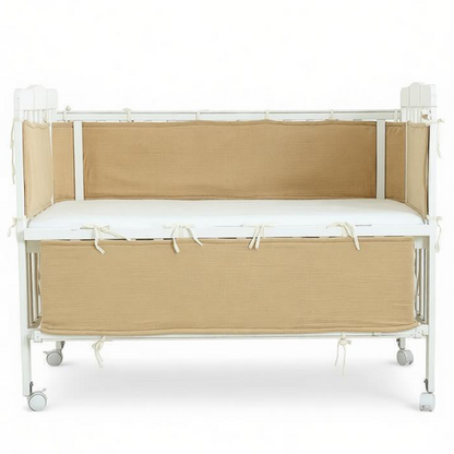2 Pieces Baby Crib Rail Guard with Non-Padding Soft Edge Fence for Anti-Collision