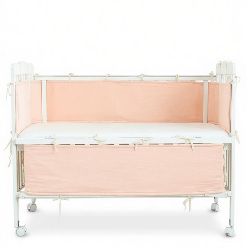 2 Pieces Baby Crib Rail Guard with Non-Padding Soft Edge Fence for Anti-Collision