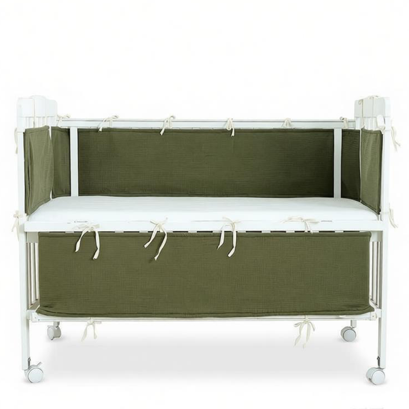 2 Pieces Baby Crib Rail Guard with Non-Padding Soft Edge Fence for Anti-Collision