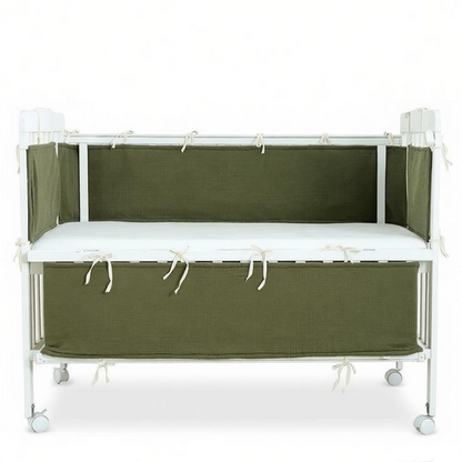 2 Pieces Baby Crib Rail Guard with Non-Padding Soft Edge Fence for Anti-Collision