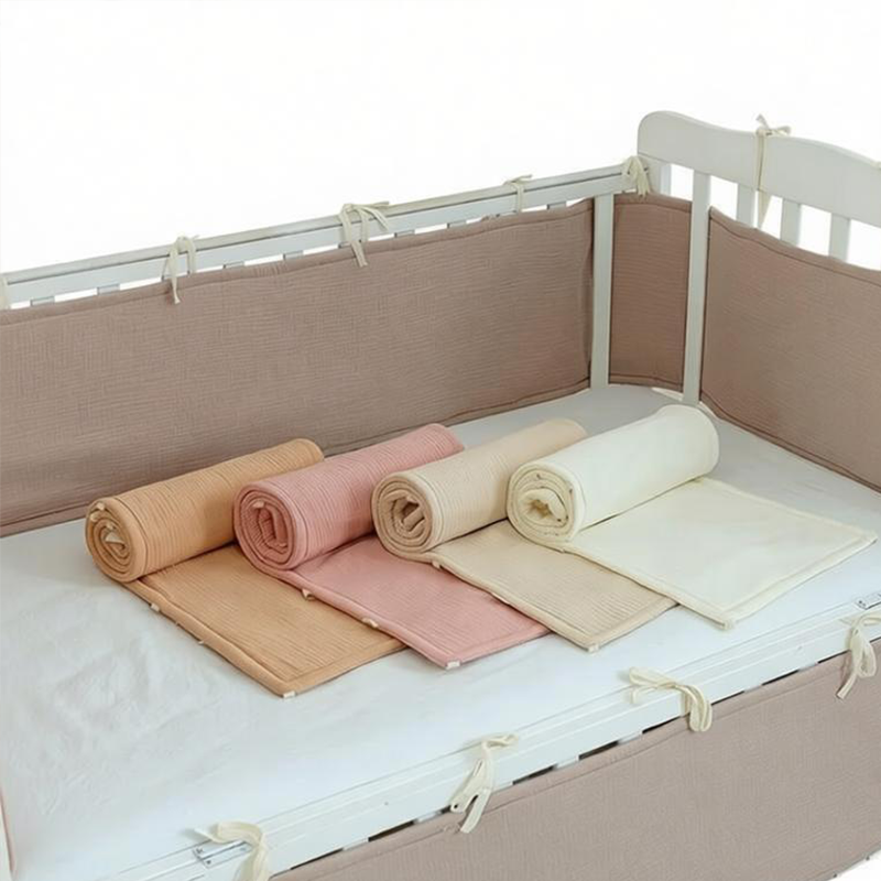 2 Pieces Baby Crib Rail Guard with Non-Padding Soft Edge Fence for Anti-Collision