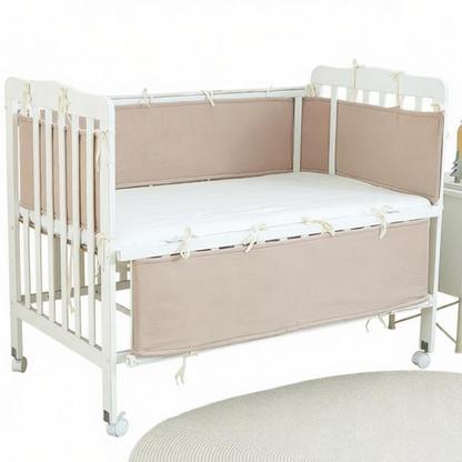 2 Pieces Baby Crib Rail Guard with Non-Padding Soft Edge Fence for Anti-Collision