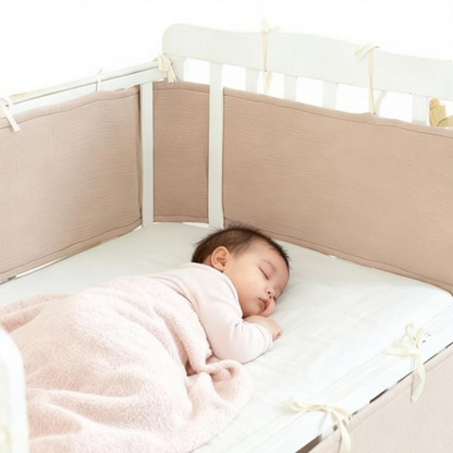 2 Pieces Baby Crib Rail Guard with Non-Padding Soft Edge Fence for Anti-Collision
