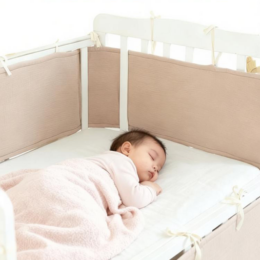 2 Pieces Baby Crib Rail Guard with Non-Padding Soft Edge Fence for Anti-Collision