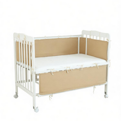 2 Pieces Baby Crib Rail Guard with Non-Padding Soft Edge Fence for Anti-Collision