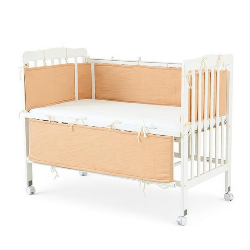 2 Pieces Baby Crib Rail Guard with Non-Padding Soft Edge Fence for Anti-Collision