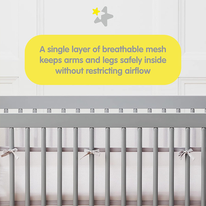 3mm Triple Sandwish Tech Air Channel Tech Breathability Non-Padded Mesh Crib Liner