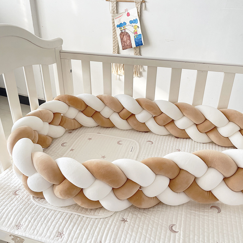 4-Knotted Custom Handmade Bedding Long Cushion Crib Padding