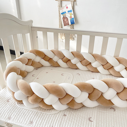 4-Knotted Custom Handmade Bedding Long Cushion Crib Padding