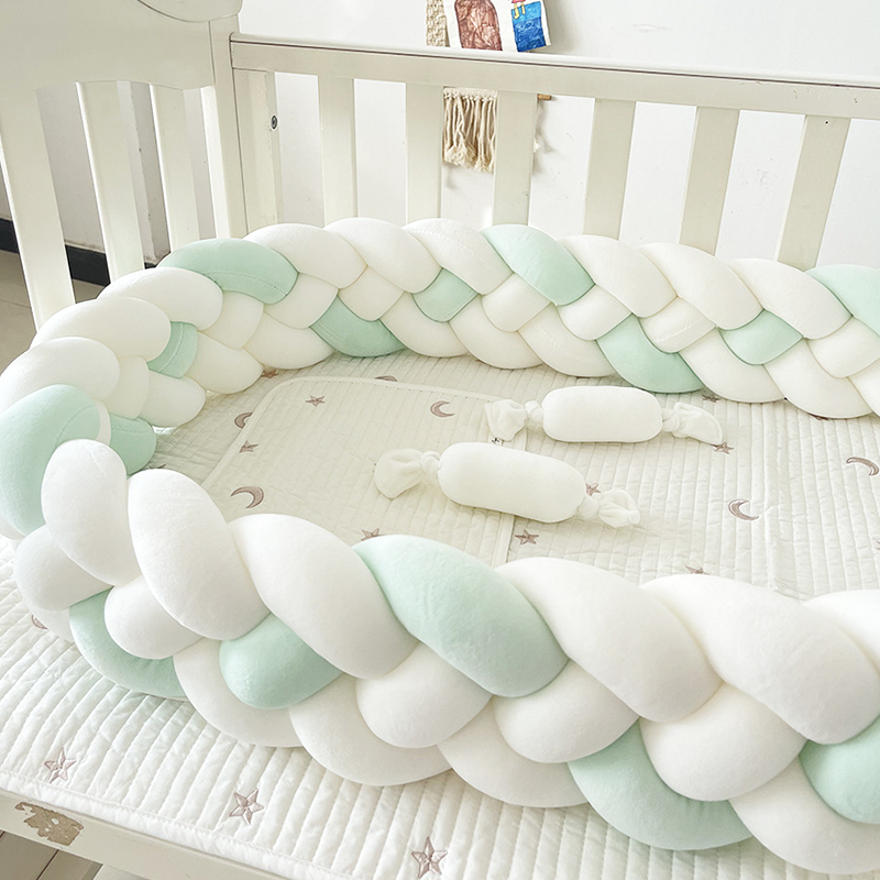 4-Knotted Custom Handmade Bedding Long Cushion Crib Padding