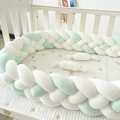4-Knotted Custom Handmade Bedding Long Cushion Crib Padding