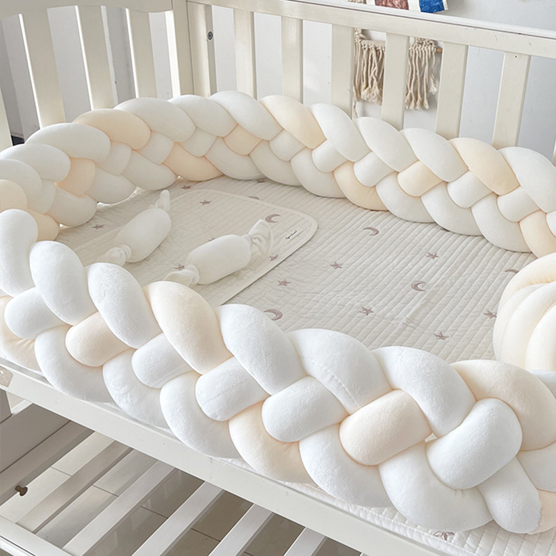 4-Knotted Custom Handmade Bedding Long Cushion Crib Padding