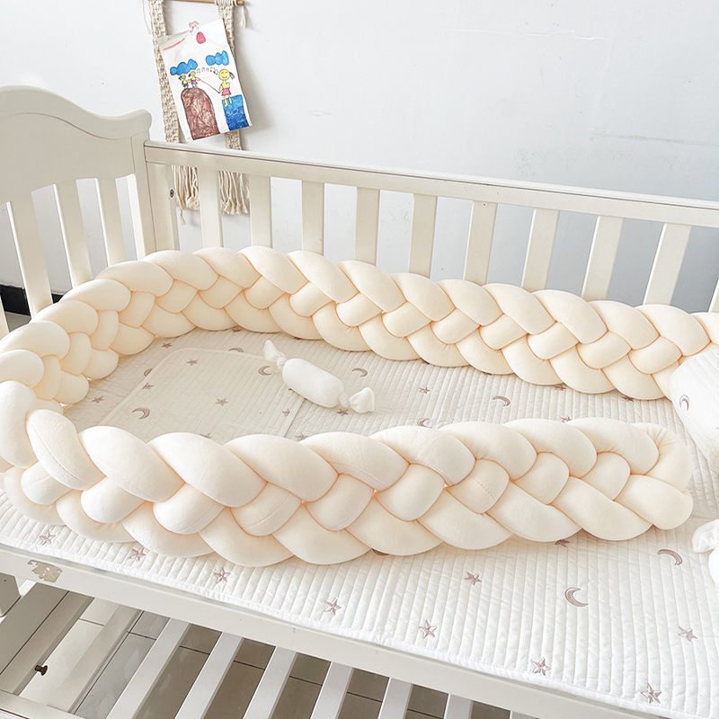 4-Knotted Custom Handmade Bedding Long Cushion Crib Padding