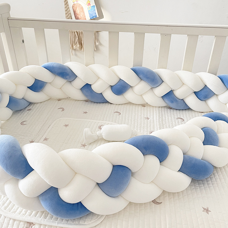 4-Knotted Custom Handmade Bedding Long Cushion Crib Padding