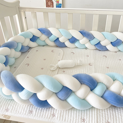 4-Knotted Custom Handmade Bedding Long Cushion Crib Padding