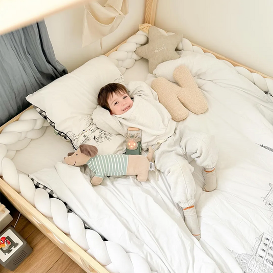 4-Knotted Custom Handmade Bedding Long Cushion Crib Padding