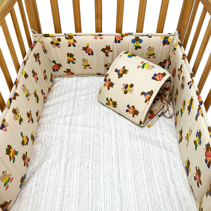 Baby Room Baby Standard Crib Decoration Padding Sets with 2 Long Sides and 2 Short Sides