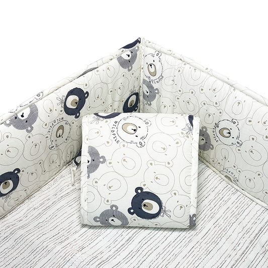 52x27 Inches Air Circulation Breathable 20mm Thick with Straps for Crib - Sweet Bear