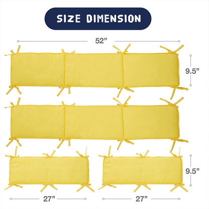 52x27 Inches Air Circulation Breathable 20mm Thick with Straps for Crib - White, Grey, Navy, Pink, Yellow