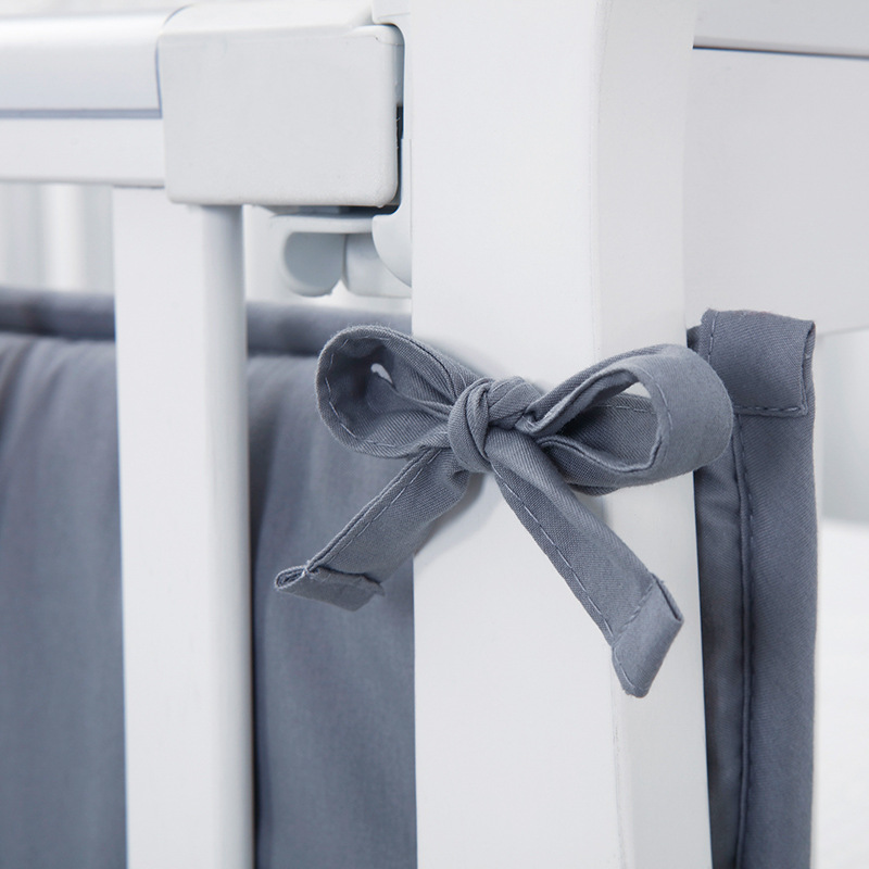 4 Pieces Set of Breathable Crib Liner for Baby Crib
