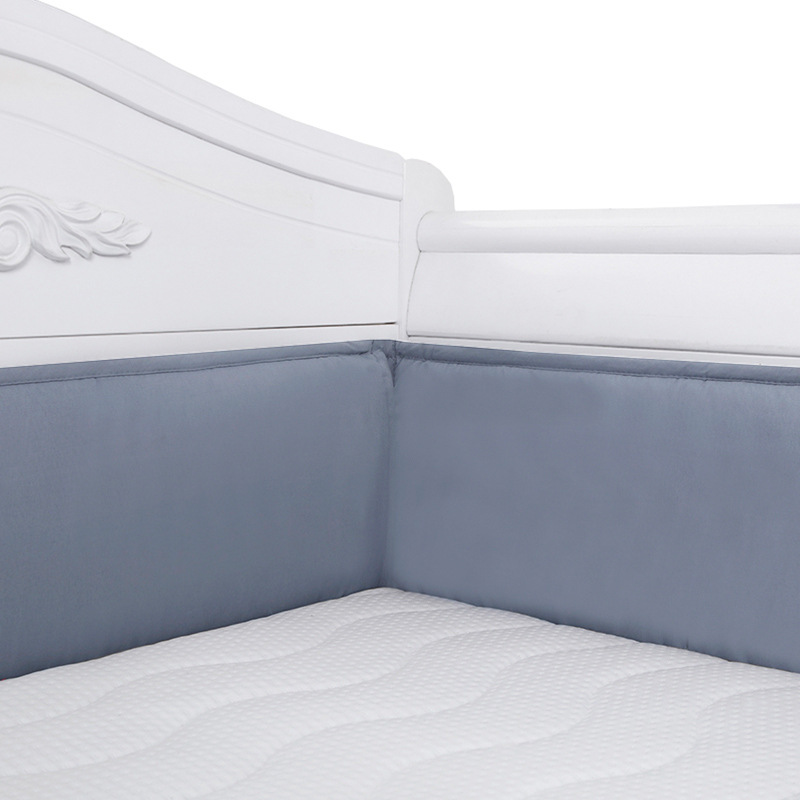 4 Pieces Set of Breathable Crib Liner for Baby Crib