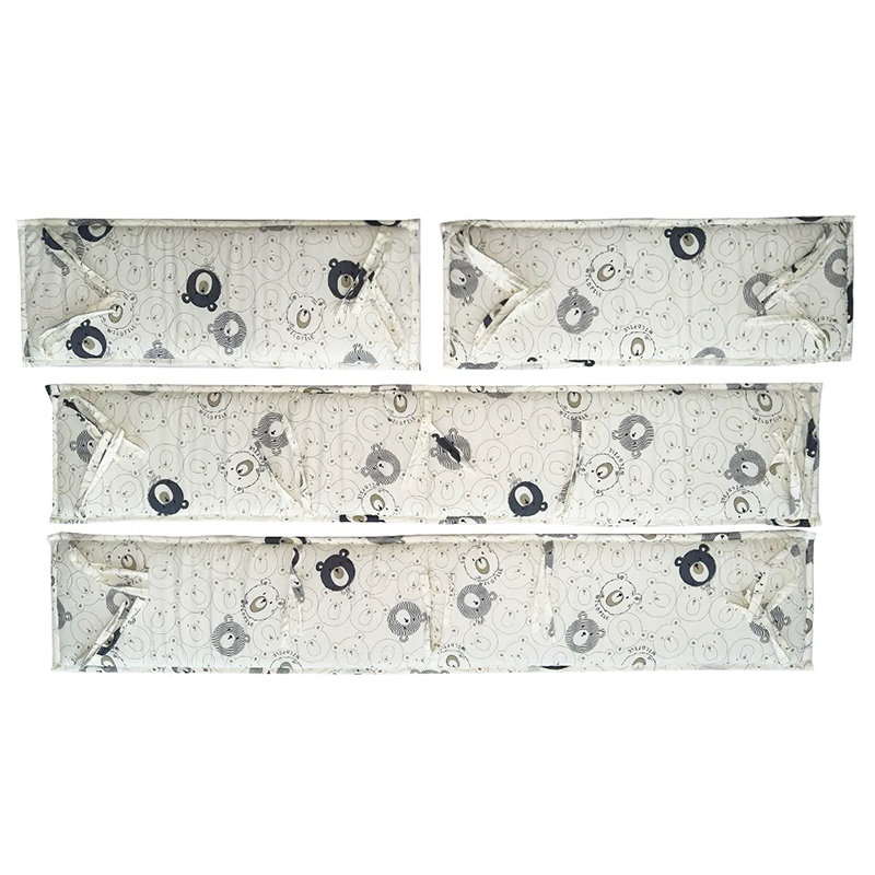 52x27 Inches Air Circulation Breathable 20mm Thick with Straps for Crib - Sweet Bear