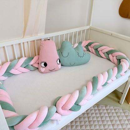 Rembourrage de berceau à coussin long fait à la main sur mesure à 6 nœuds 