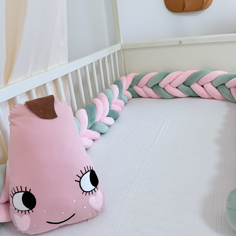 Rembourrage de berceau à coussin long fait à la main sur mesure à 6 nœuds 