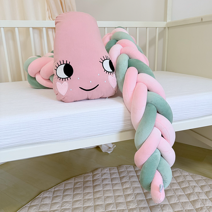 Rembourrage de berceau à coussin long fait à la main sur mesure à 6 nœuds 