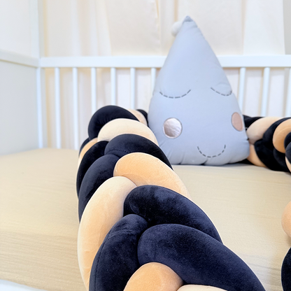 Rembourrage de berceau à coussin long fait à la main sur mesure à 6 nœuds 