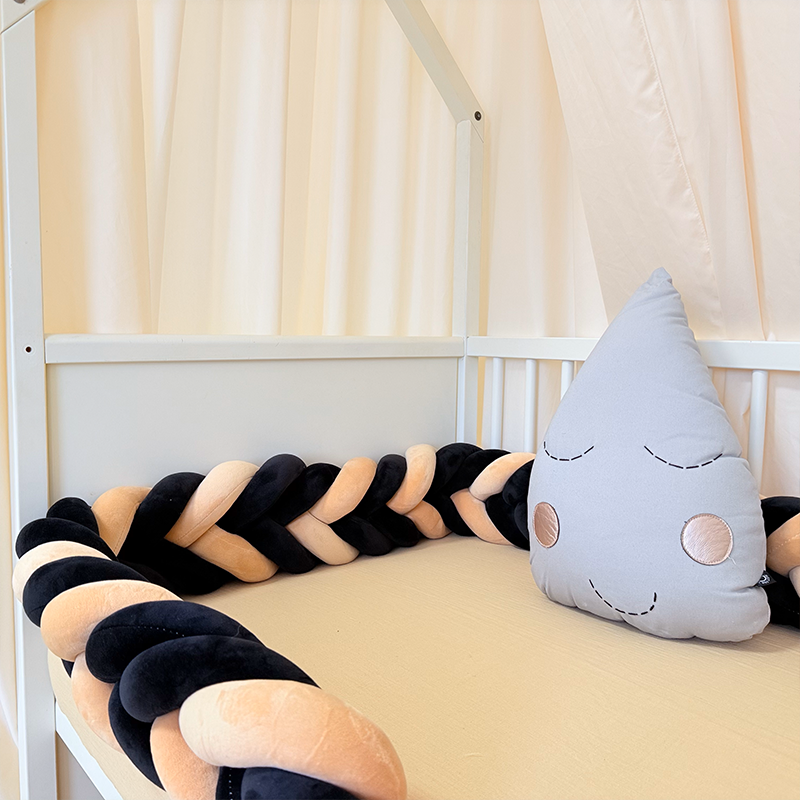 Rembourrage de berceau à coussin long fait à la main sur mesure à 6 nœuds 