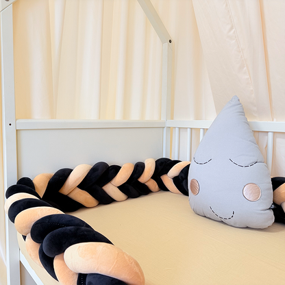Rembourrage de berceau à coussin long fait à la main sur mesure à 6 nœuds 