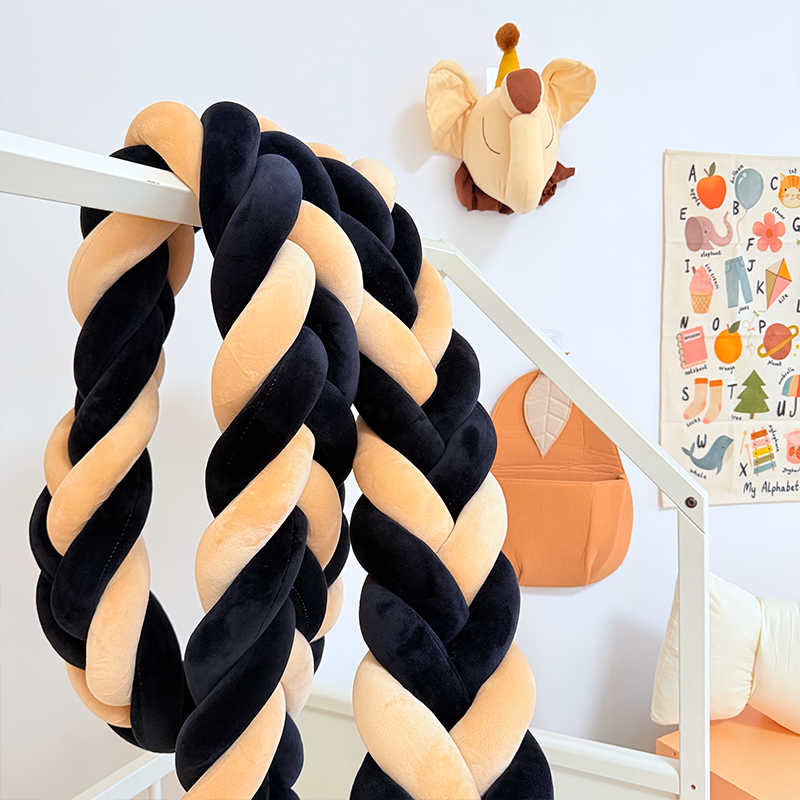 Rembourrage de berceau à coussin long fait à la main sur mesure à 6 nœuds 