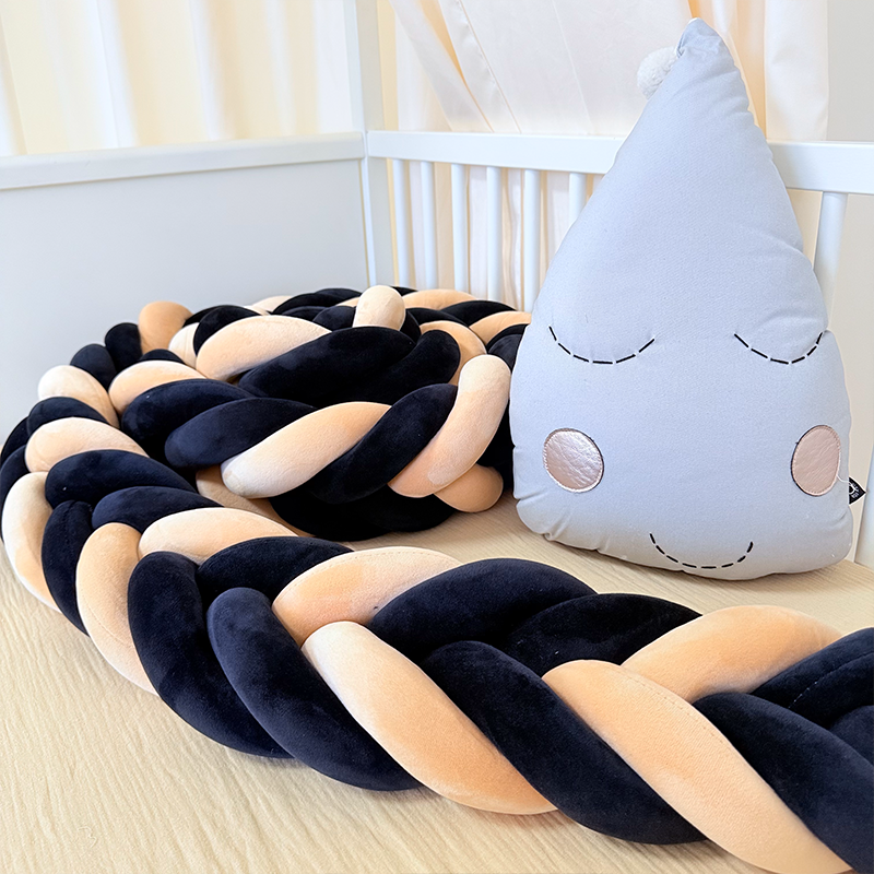 Rembourrage de berceau à coussin long fait à la main sur mesure à 6 nœuds 