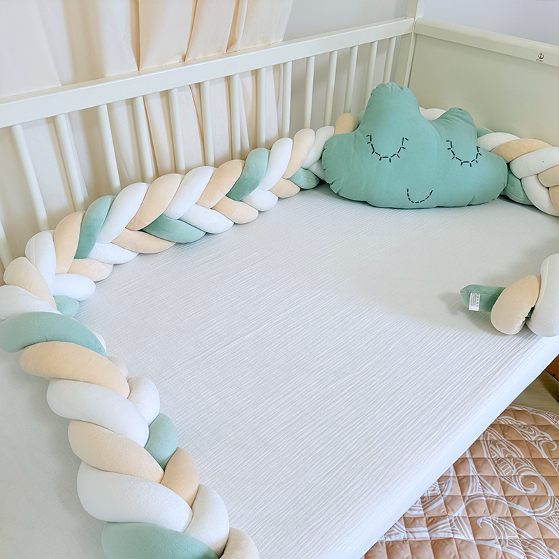 Rembourrage de berceau à coussin long fait à la main sur mesure à 6 nœuds 