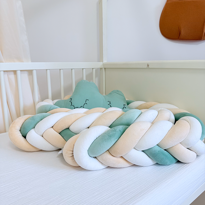 Rembourrage de berceau à coussin long fait à la main sur mesure à 6 nœuds 