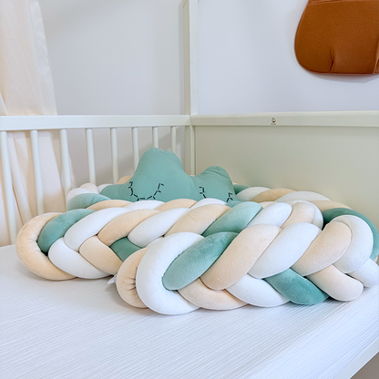 Rembourrage de berceau à coussin long fait à la main sur mesure à 6 nœuds 