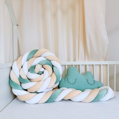 Rembourrage de berceau à coussin long fait à la main sur mesure à 6 nœuds 