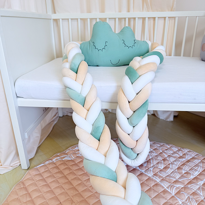 Rembourrage de berceau à coussin long fait à la main sur mesure à 6 nœuds 