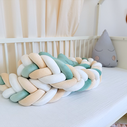 Rembourrage de berceau à coussin long fait à la main sur mesure à 6 nœuds 