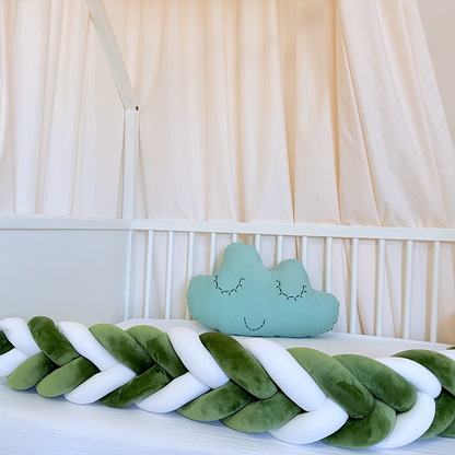 Rembourrage de berceau à coussin long fait à la main sur mesure à 6 nœuds 