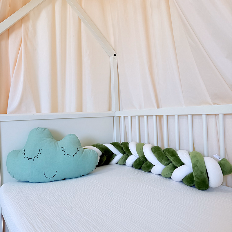 Rembourrage de berceau à coussin long fait à la main sur mesure à 6 nœuds 