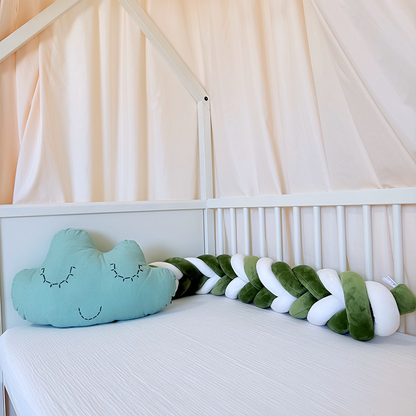 Rembourrage de berceau à coussin long fait à la main sur mesure à 6 nœuds 
