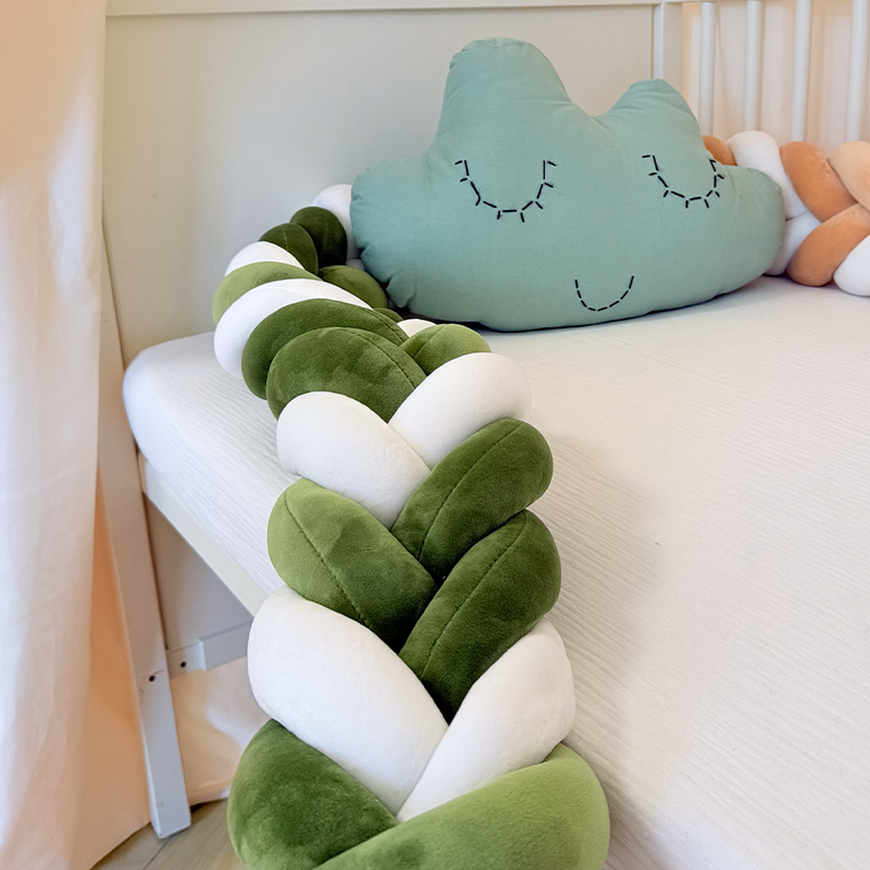Rembourrage de berceau à coussin long fait à la main sur mesure à 6 nœuds 