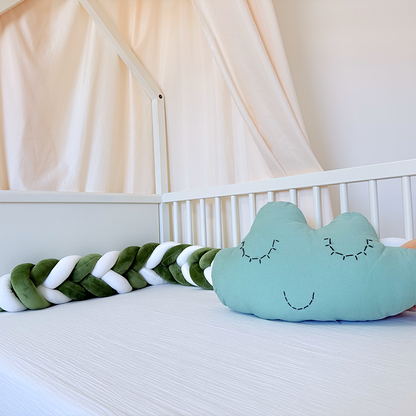 Rembourrage de berceau à coussin long fait à la main sur mesure à 6 nœuds 