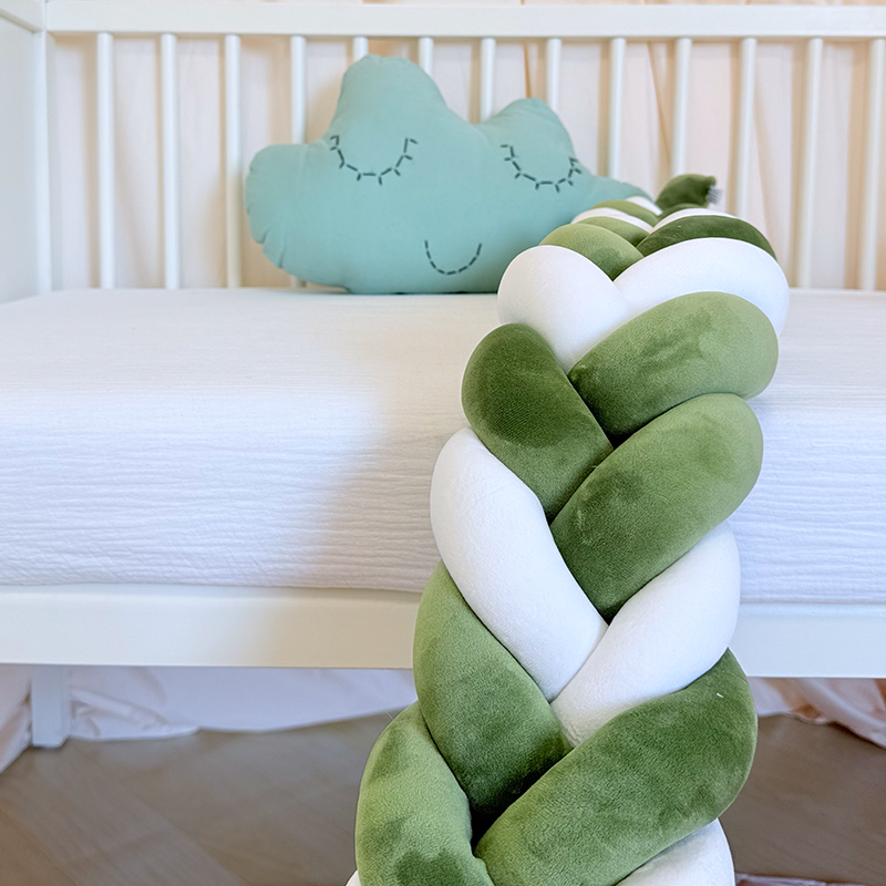 Rembourrage de berceau à coussin long fait à la main sur mesure à 6 nœuds 