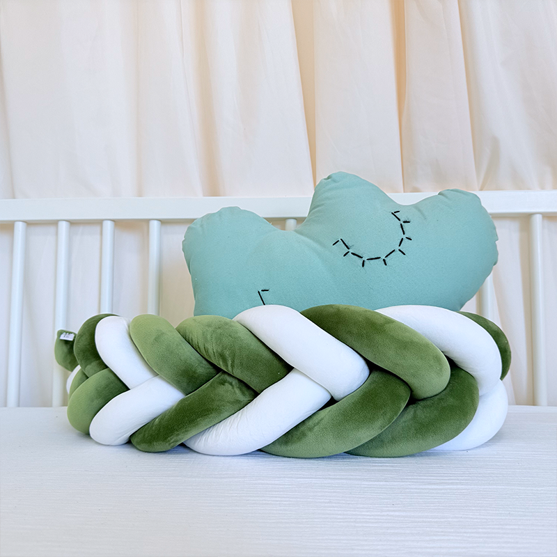 Rembourrage de berceau à coussin long fait à la main sur mesure à 6 nœuds 